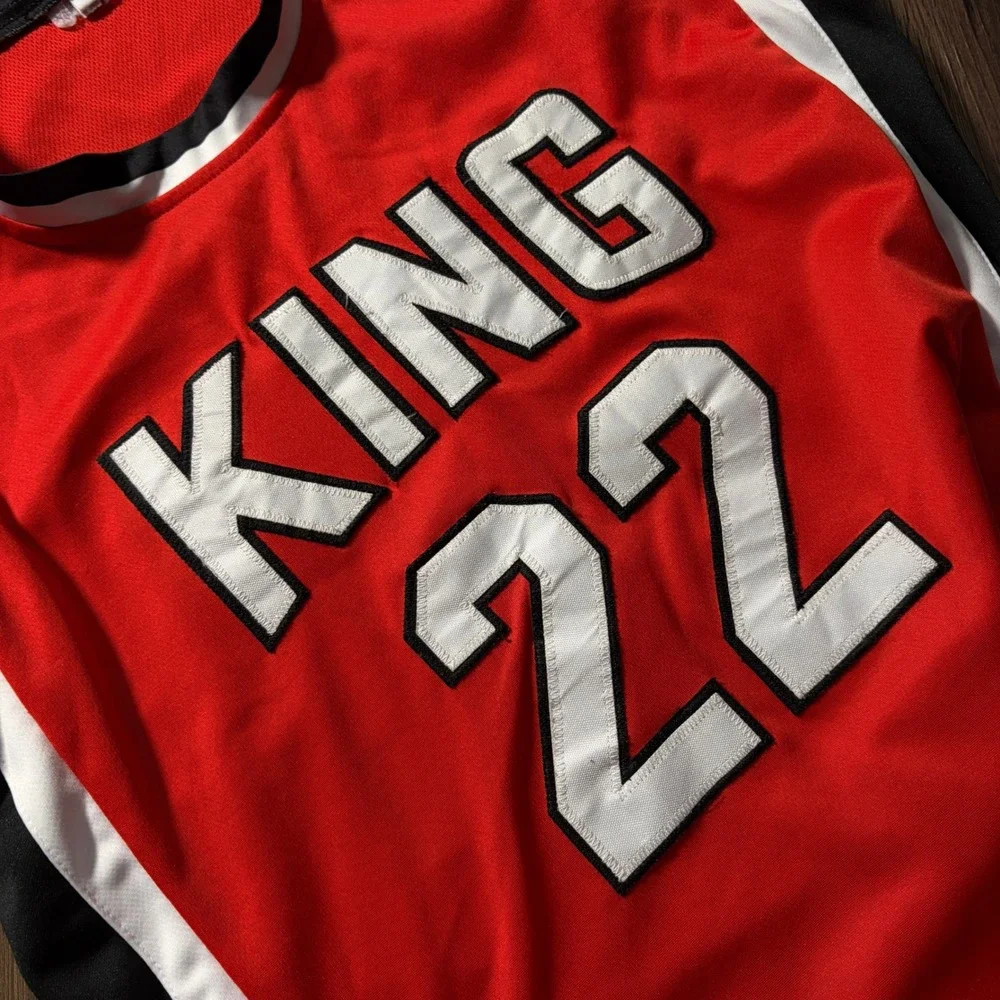 King 22 Basketball‎ Jersey Red Black White Youth Size S